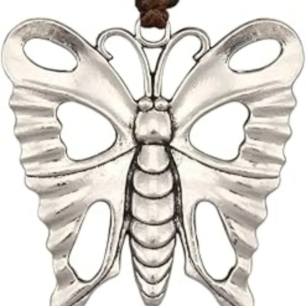 Chunky Necklace for Women Boho Butterfly Pendant Statement‎ Western Choker